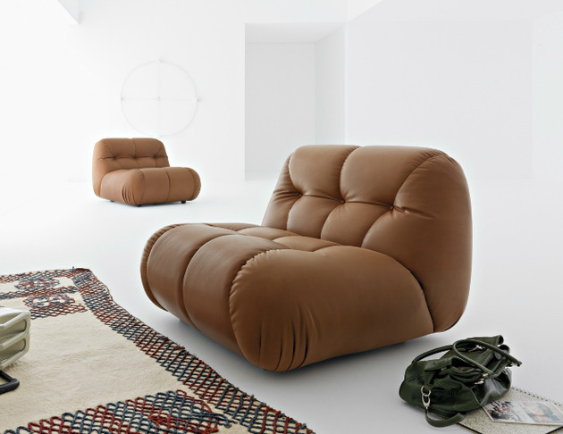 modulare Design-Sofa mimo braun leder polsterung