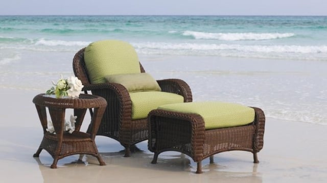 outdoor möbel meer sand entspannung zart grün 