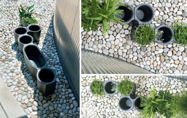 pflanzgefäß design-outdoor terrasse gestalten ideen DEROMA-REPEAT
