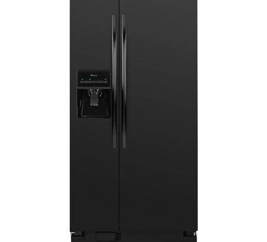 platzsparender Kühlschrank schwarz energieffizient Hersteller AMANA-22-Technologie SIDE BY SIDE Modell ASD2275BRS