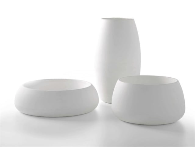 polyethylen-designer-pflanzkübel-mit-beleuchtung weiß rund