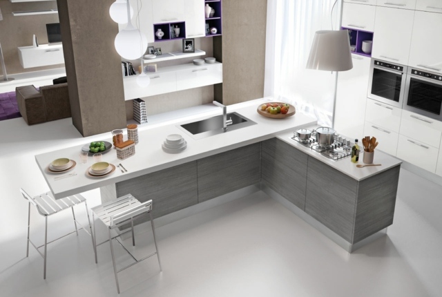 praktisch Kochinsel Raumteiler moderne italienische Möbel