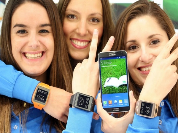 samsung neu drei mädchen smartphone armbanduhr version