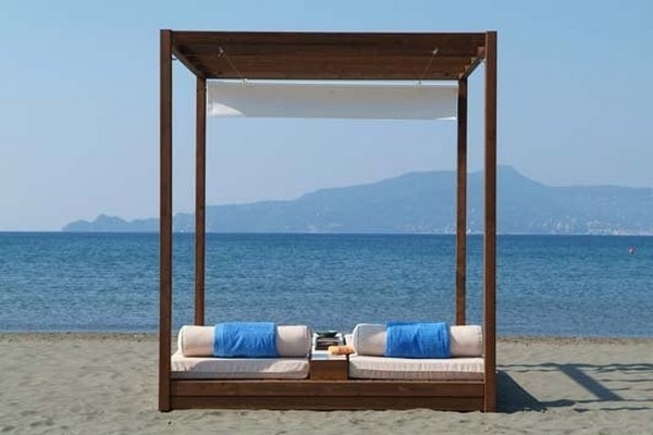 strand möbel-lounge gartenmöbel outdoor-himmelbett vorhänge
