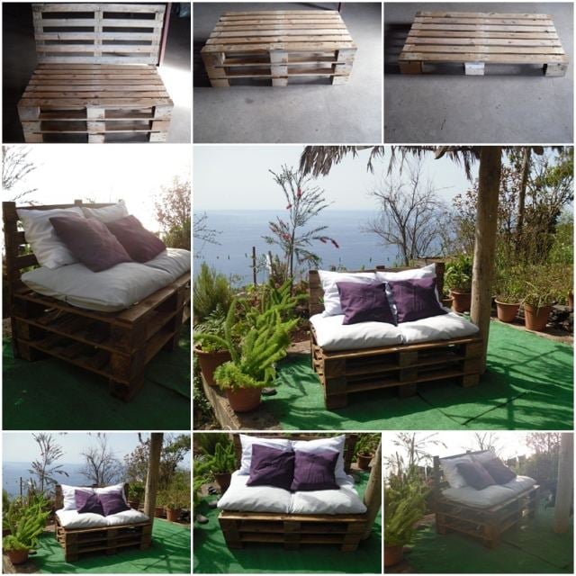 terrasse balkon sofa europaletten-Ideen für-Palettenmöbel 