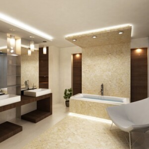 trends 2014 badewanne beige fliesen spa stil dunkel holz moebel