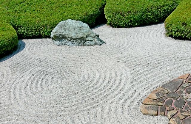 trockengarten steingarten voller symbolik elemente stein wasser