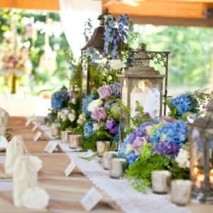 vintage Laternen Metall Glas Kerzen Tischdeko Blumen Hochzeit