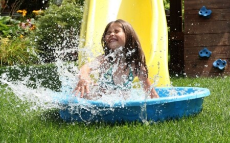 wasserrutsche im garten