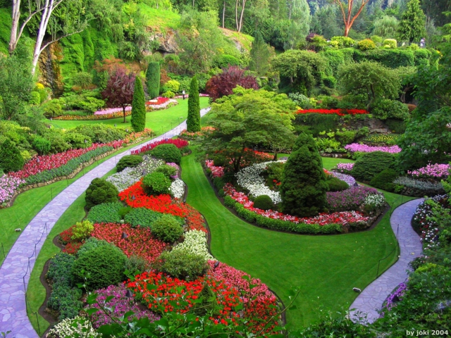 wunderschöne Landschaft Stauden Gartenwegen nicht gerade anlegen Feng Shui besagt