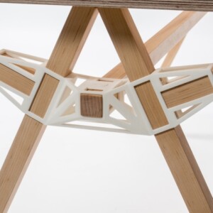 3d-gedruckt Stecker verbindersystem innovativ-Keystones Holztisch