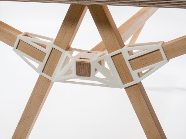 3d-gedruckt Stecker verbindersystem innovativ-Keystones Holztisch 