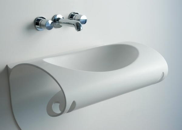 Bad Accessoires-Ideen modernes Handwaschbecken Handtuchhalter LG-Hausys Hi-Macs