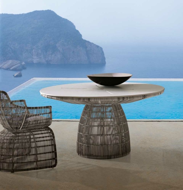 Rattan Tisch Kunststoff Platte Stuhl platzsparende Modelle