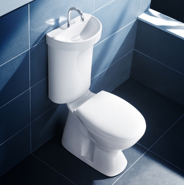 Badezimmer Ideen Caroma Toilette-mit Waschbecken-Wasserspeicher innovative technologien