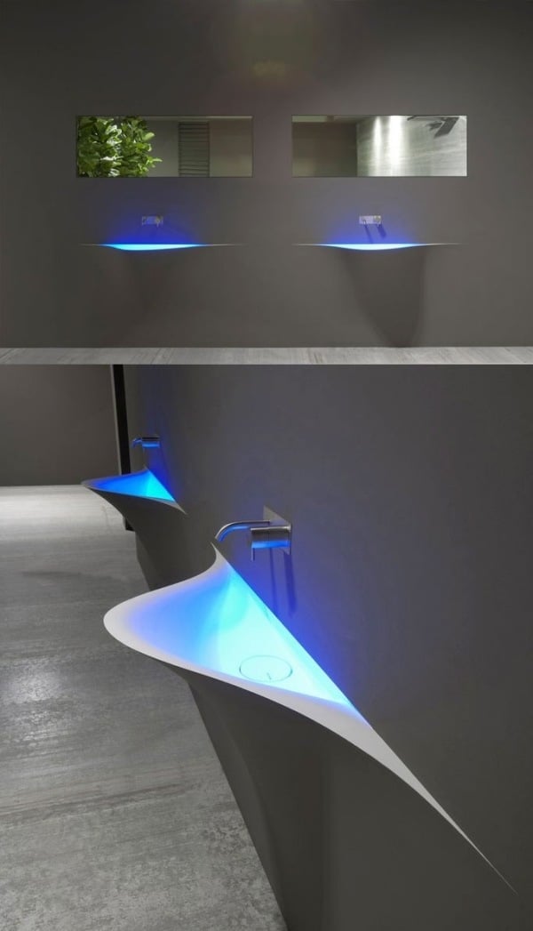 Design Waschbecken-wanddekoration Badezimmer Ideen Antonio Lupi-LED-Licht