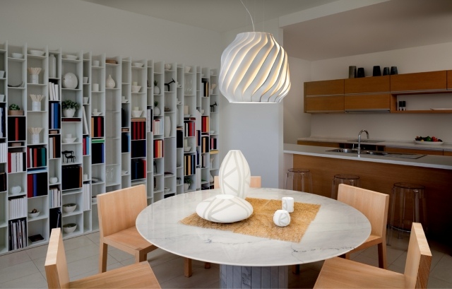 Fabbian moderne Lampen-Design-Pendelleuchte weiß indirektes Licht