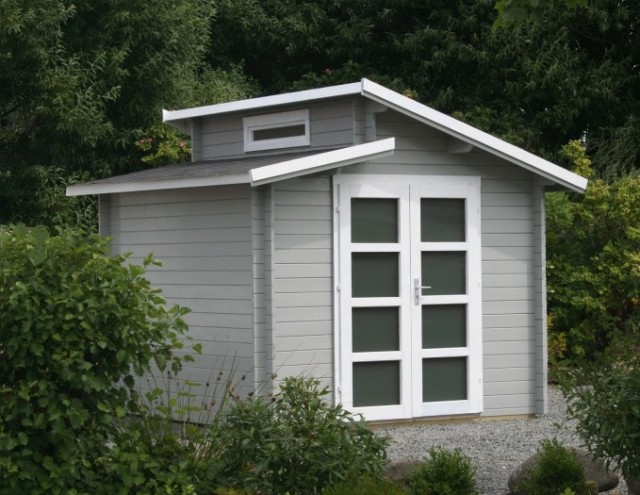 Gartenhäuser holz pultdach gartenhaus modern-activa hochwertige Doppeltür 