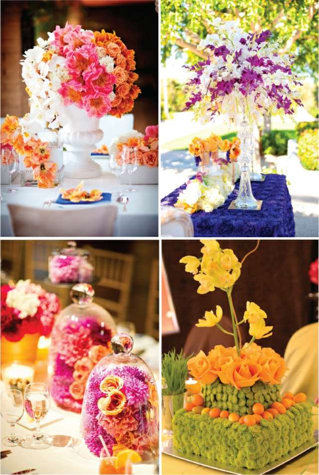 Blumen am Tisch vier schöne Gestecke Ideen Bilder