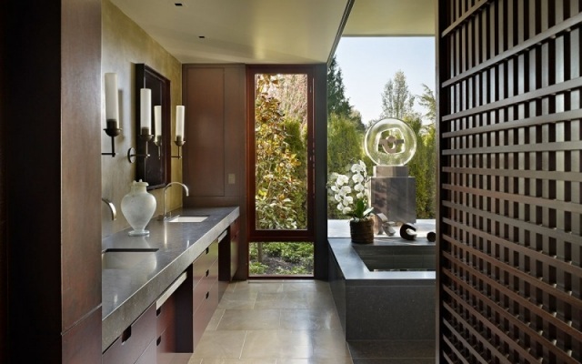 Trends Ideen für Badezimmer Trennwände badewanne Dekorationen
