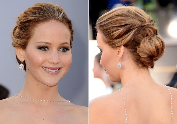 Hochsteckfrisur -Jennifer- Lawrence -Oscars- 2013-Trend