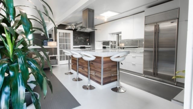 Küchen Ideen-multifunktionale möbel Module Kochinsel Holzfurnier