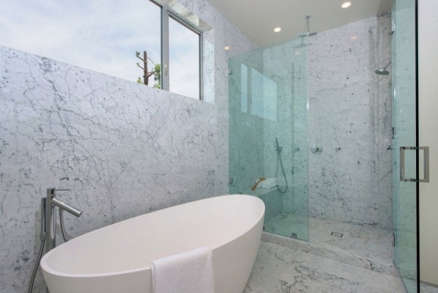 Wand Design Fliesen Marmor Effekt Badewanne-Begehbare Duschkabine glas-abtrennung