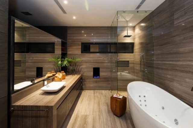 Moderne badewanne-whirlpool begehbare Duschkabine-Glas Türen