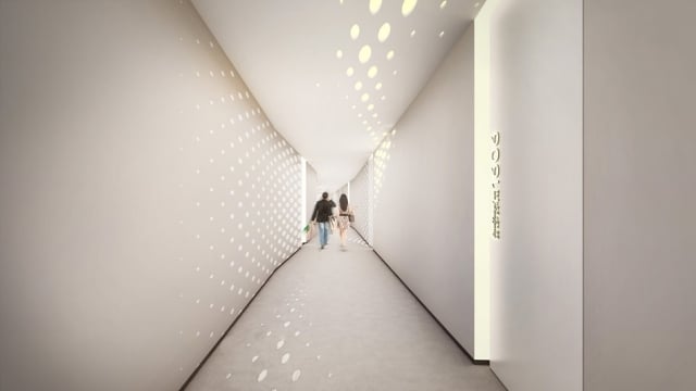 Lichtgestaltung Opus Office Tower-Gebäudeinnere Zaha Hadid-Innenarchitektur Flurgestaltung