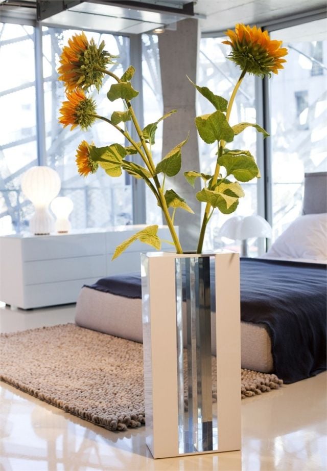 Plexiglas designer vase sonnenblumen INVASIBLE VIDAME CREATION