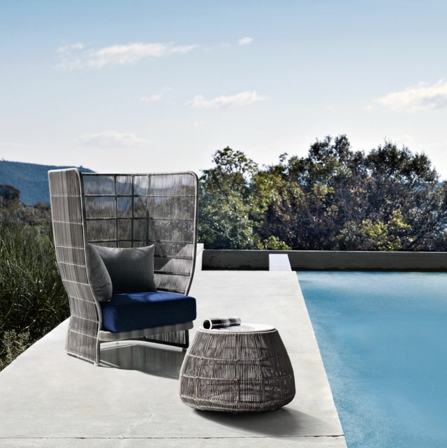 Pool relaxen Sitzkissen Pool Haus moderne Terrasse