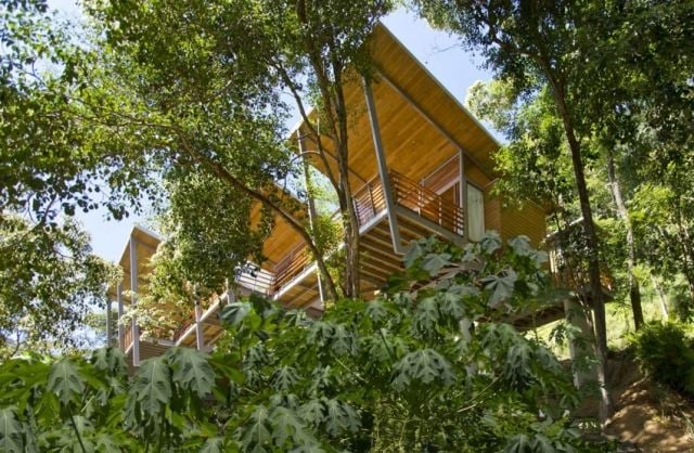 Pultdach Stelzenhaus Costa Rica Holz Balkone-Casa Flotanta