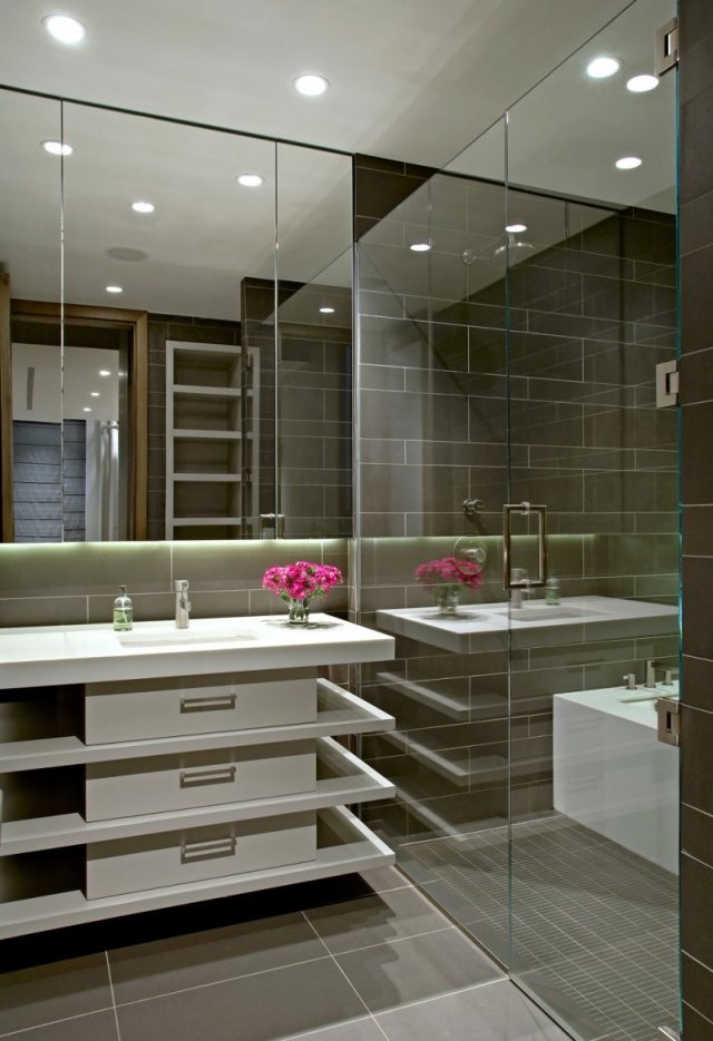 Wandspiegel Badezimmer-Waschbeckenschrank Ablagefläche Schnittblumen-Deko 
