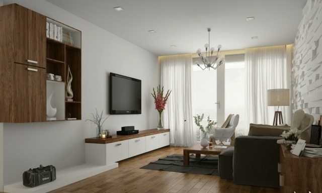  Möbel aus Echtholz Fernsehrschrank Module Wohnwand