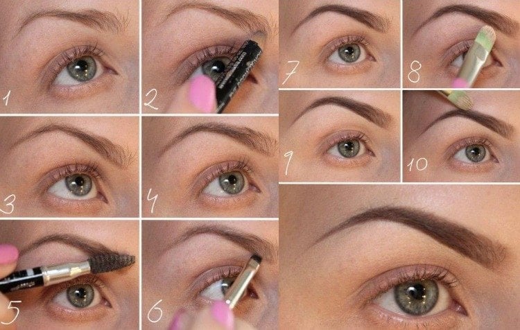 Augenbrauen formen -schminken-betonen-make-up-selber-machen