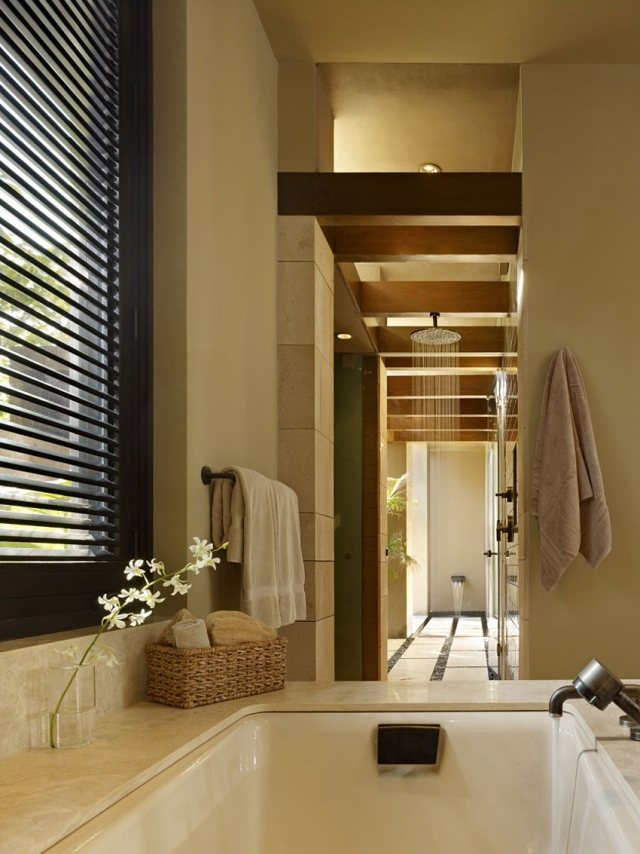 bad design luxus strandvilla badewanne naturlich