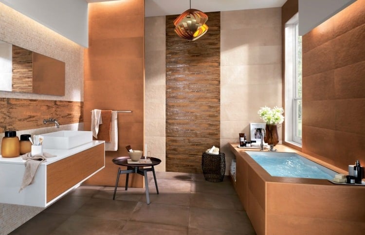 badfliesen-ideen-terrakotta-farbe-badewanne-waschuntertisch-modern-kombination