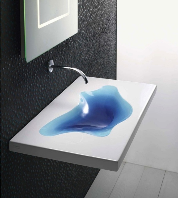 badezimmer möbel eckiges waschbecken Catalano minimalistisch