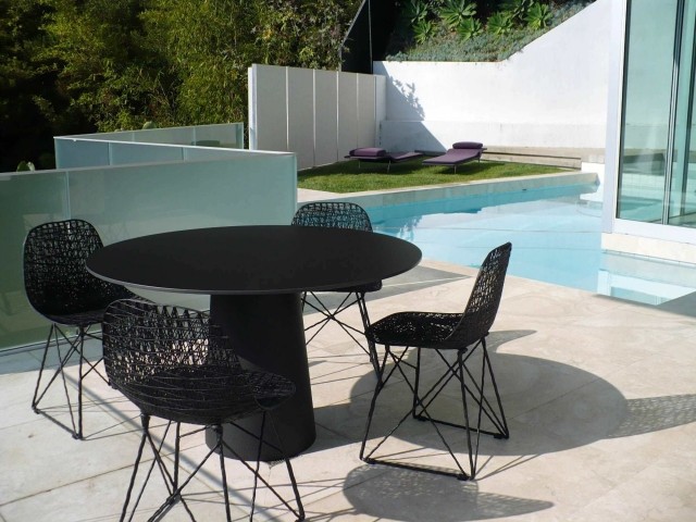 Carbon-Stuhl von Moooi pool terrasse möbel schwarz