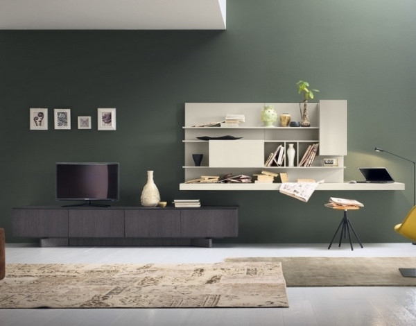 design-Wohnwand-Wohnzimmer-Home-Office-breites-Regal-als-Schreibtisch-Rückplatte-mit-Fächer
