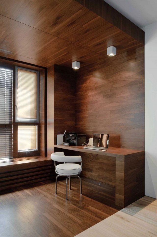 design home-office holz-verkleidet Deckenleuchten Schreibtisch-Massivholz