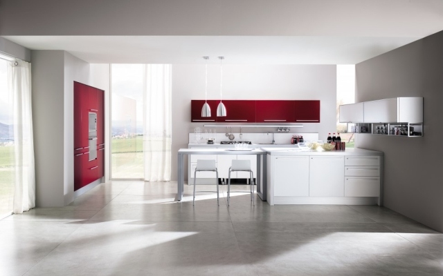 einbauküchen kühlschrank changierende farben wohliges ambiente