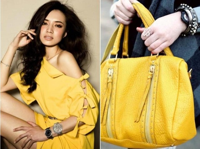 modetrends-2014 gelbe kleidungsstücke taschen accessoires für frauen