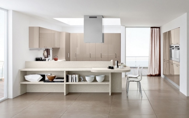 furnierholz küchen schranksystem klassische küchenmöbel geräte zum einbauen colombini-casa