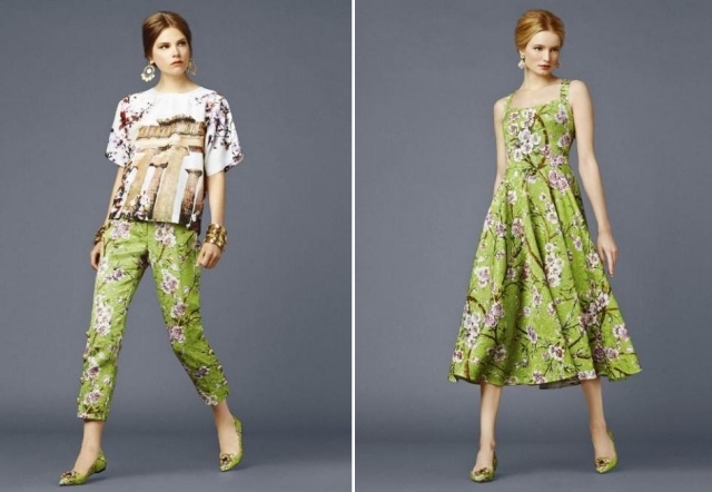 grüne kleider florale motive frauen-hose kleidung-sommer frühling-mode