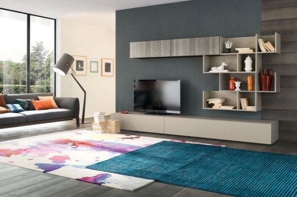 italienisches-Design-TV-Möbel-Wohnwand-Wohnzimmer-offene-Fächer-Regale