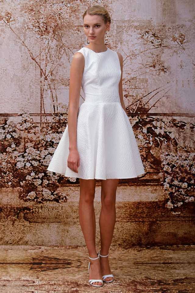 klassisch elegantes Minikleid Hochzeit Ideen Braut Modelle Designer