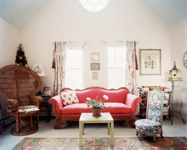 kleines Wohnzimmer vintage Stil einrichten Ideen Persönlichkeit Charakter
