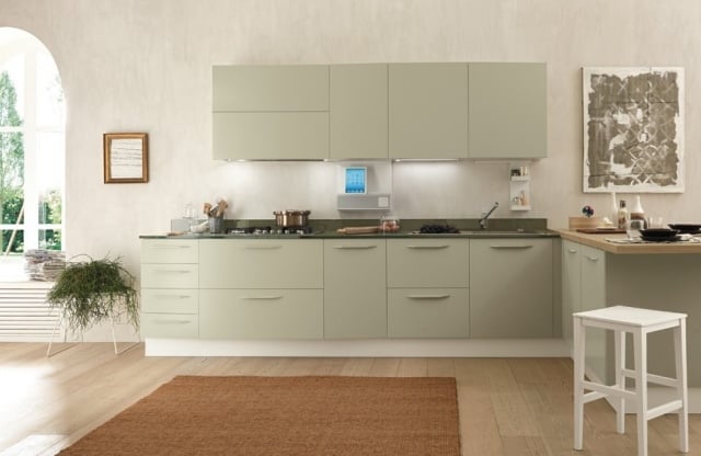 küchenblock design wand-befestigt pastellfarben-küchenmöbel qualitativ