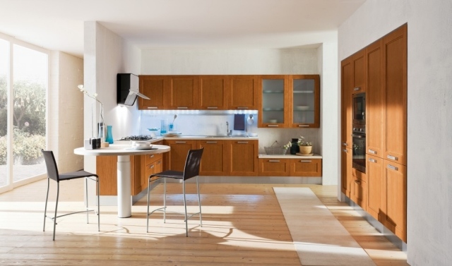 küchenraum offenes Design traditionelle optik bartheke essbereich
